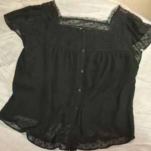 Torrid Black Dot Blouse